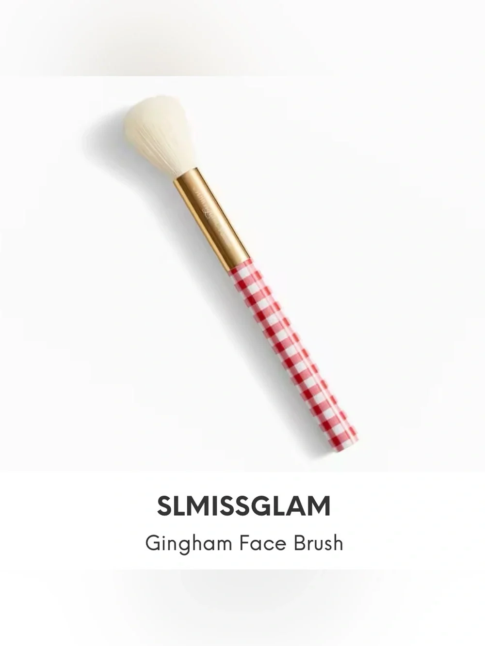 SLMISSGLAM 2pc Brush Set | Gingham Face Powder Brush & P12 Eyeshadow Brush | NWT